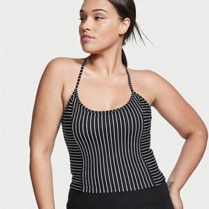 Victoria's Secret Black & White Striped Spaghetti Strap Cami
